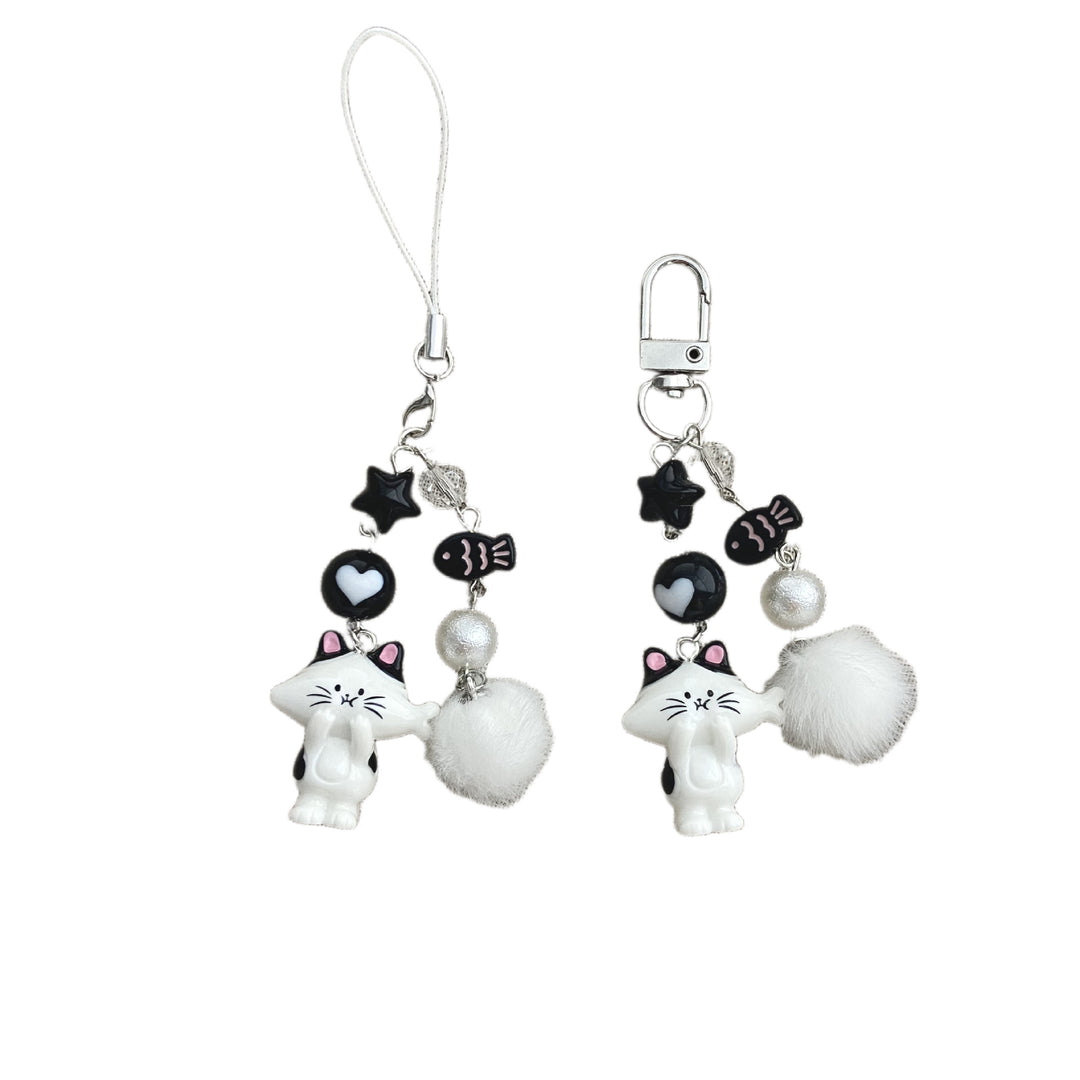 Cat-Themed Charm Keychain Kalsten