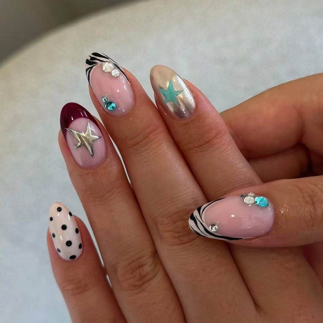 Glamorous Artistic Press-On Nails