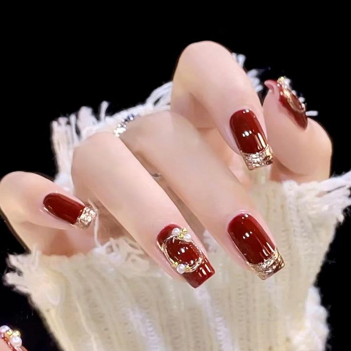 Halloween-Themed Spider Web Press-On Nails