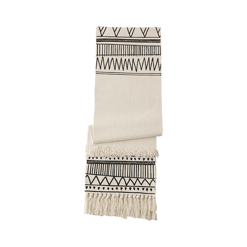 Handwoven cotton table runner Kalsten