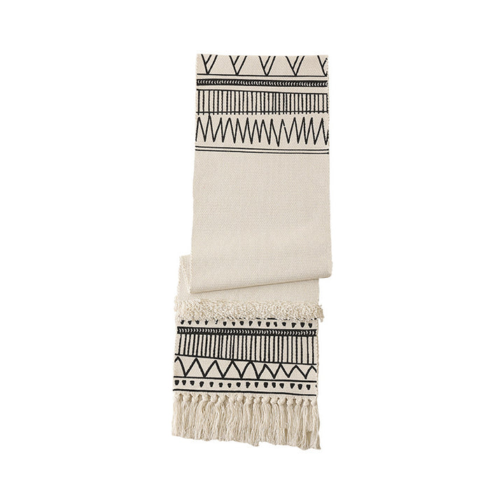 Handwoven cotton table runner Kalsten