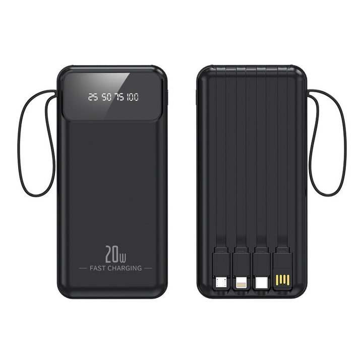 High-performance power bank with integrated charging cables and digital display Kalsten