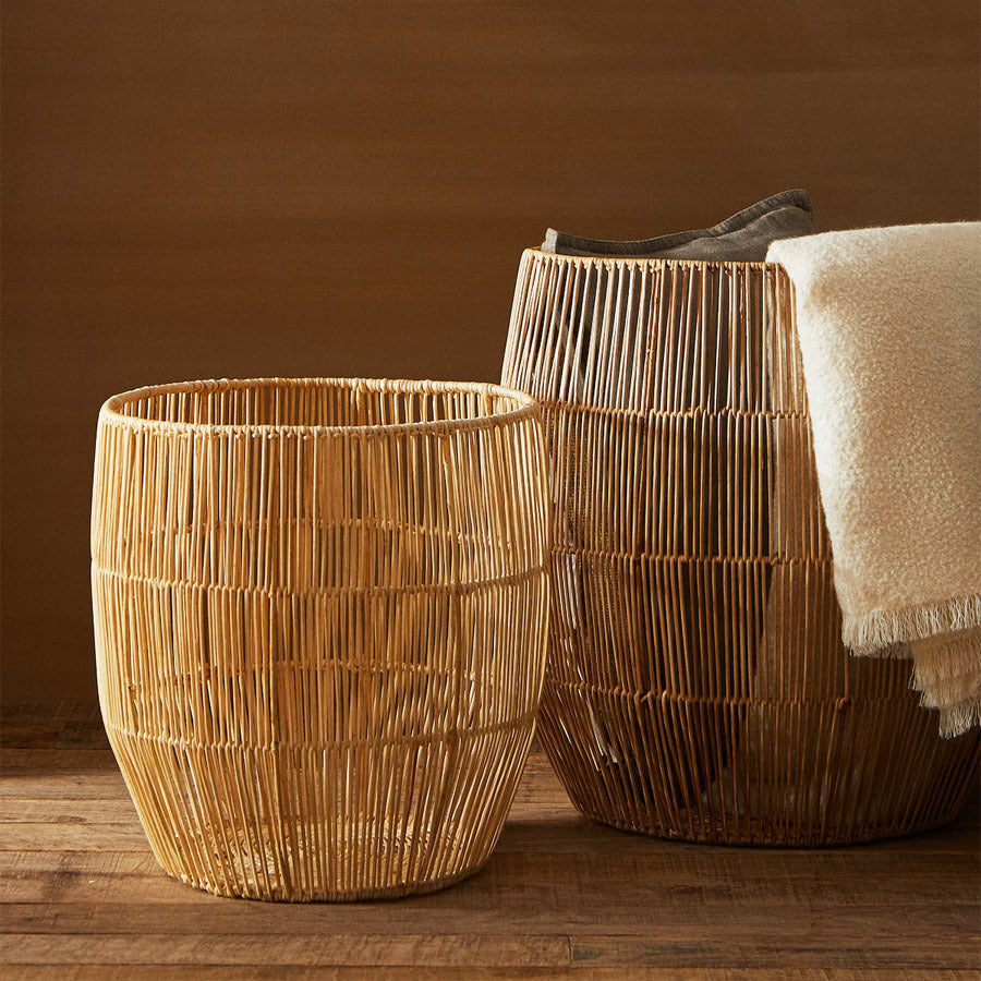 Handmade storage basket made of rattan Kalsten
