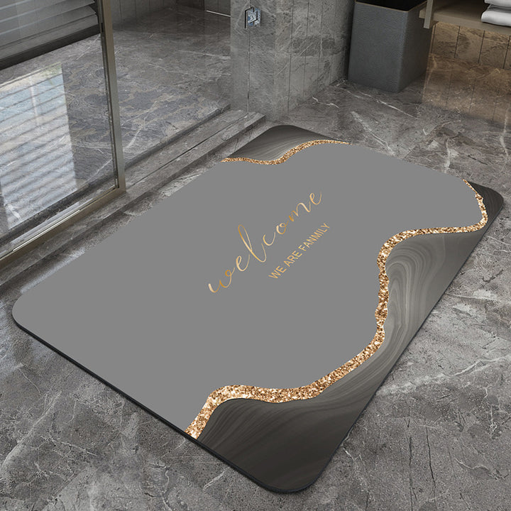 Modern Geometric Bath Mat Kalsten