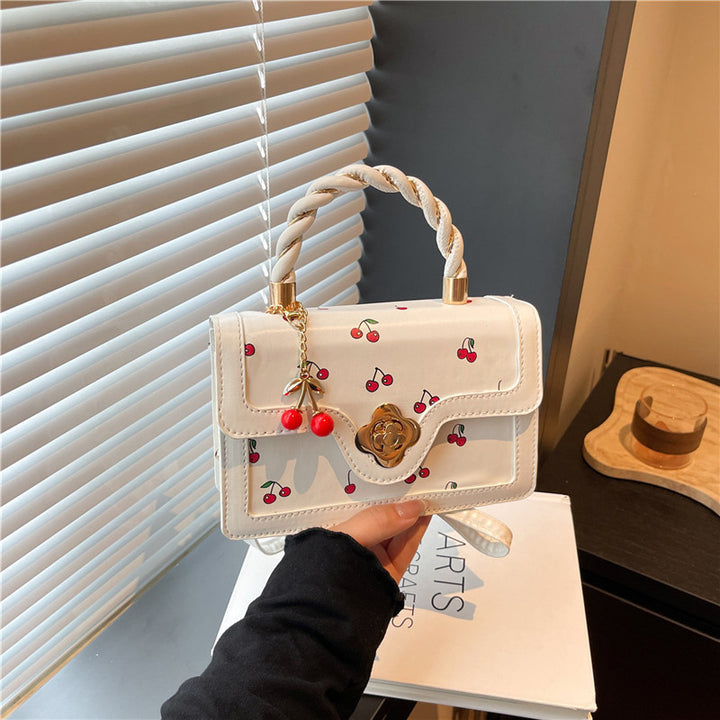 Playful Cherry Print Mini Satchel Handbag Kalsten