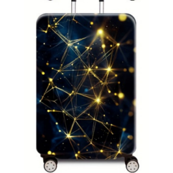 Women Hard Shell Travel Suitcase with Futuristic Network Design Kalsten