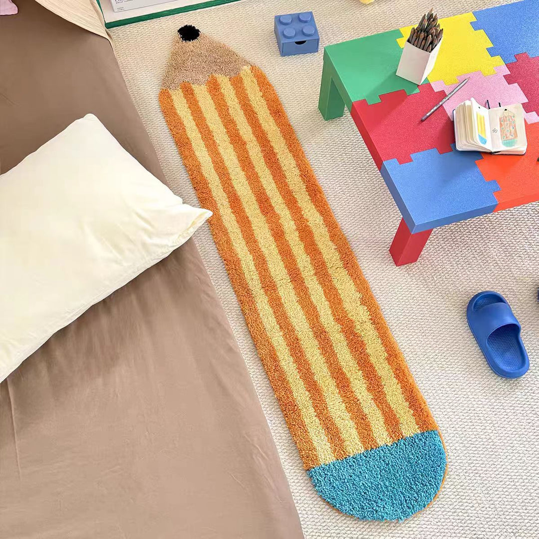 Pencil-Shaped Decorative Runner Mat Kalsten