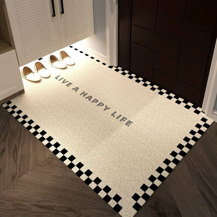 Stylish Checkered Floor Mat