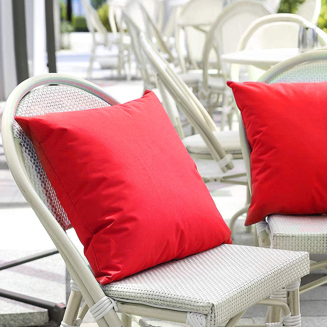 Outdoor Water-Resistant Square Throw Pillow Insert with Plush Polyester Fill