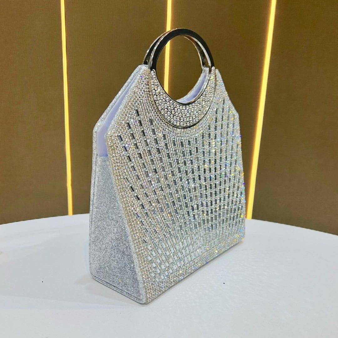 Statement Crystal-Studded Evening Handbag