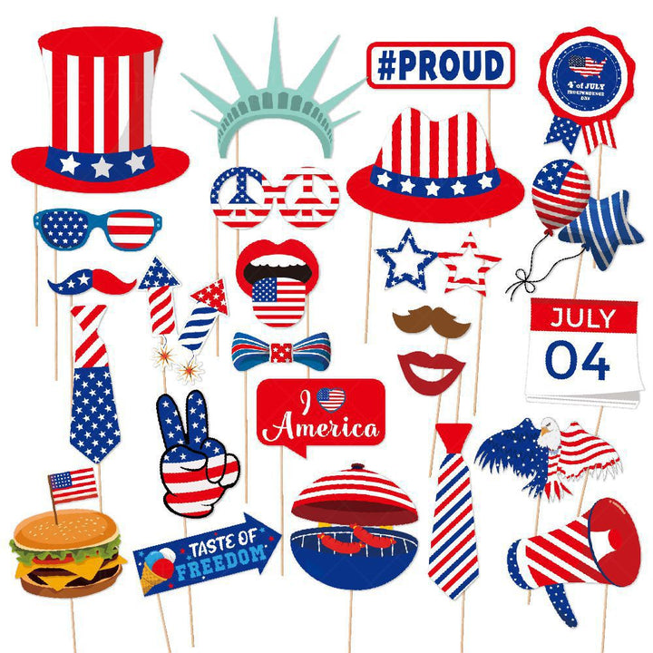 Unisex nan Photo Box Accessory Set for Independence Day Party Props Kalsten