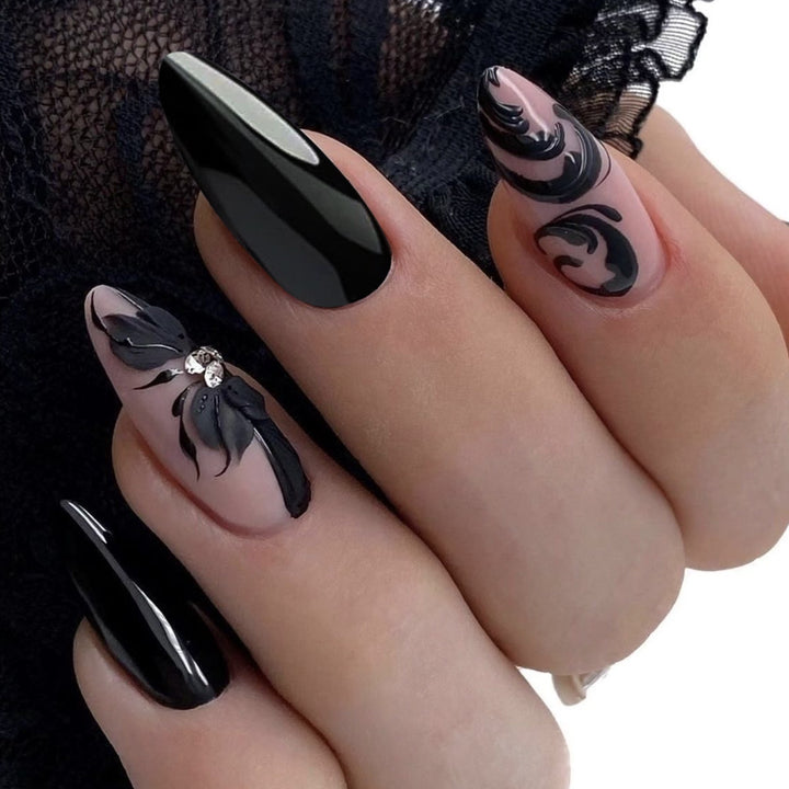 Elegant Gothic Stiletto Nail Art Extensions Kalsten