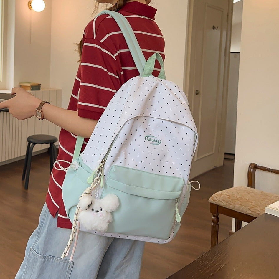 Stylish Polka Dot Print Backpack Kalsten