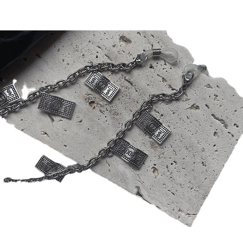 Trendy necklace with banknote pendants Kalsten