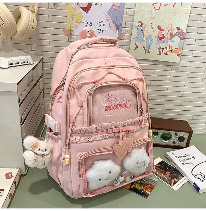 Transparent Front Pocket Casual Backpack Kalsten