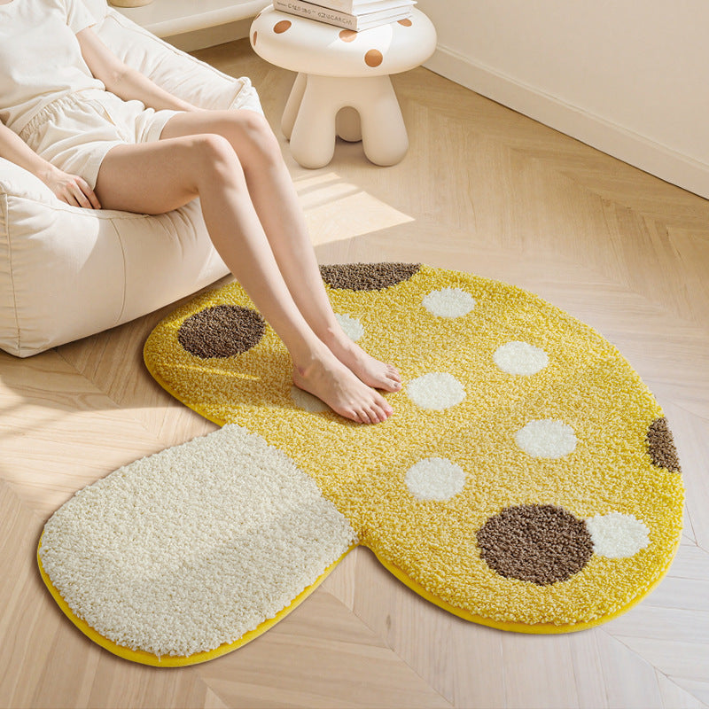 Mushroom-Shaped Plush Area Rug Kalsten