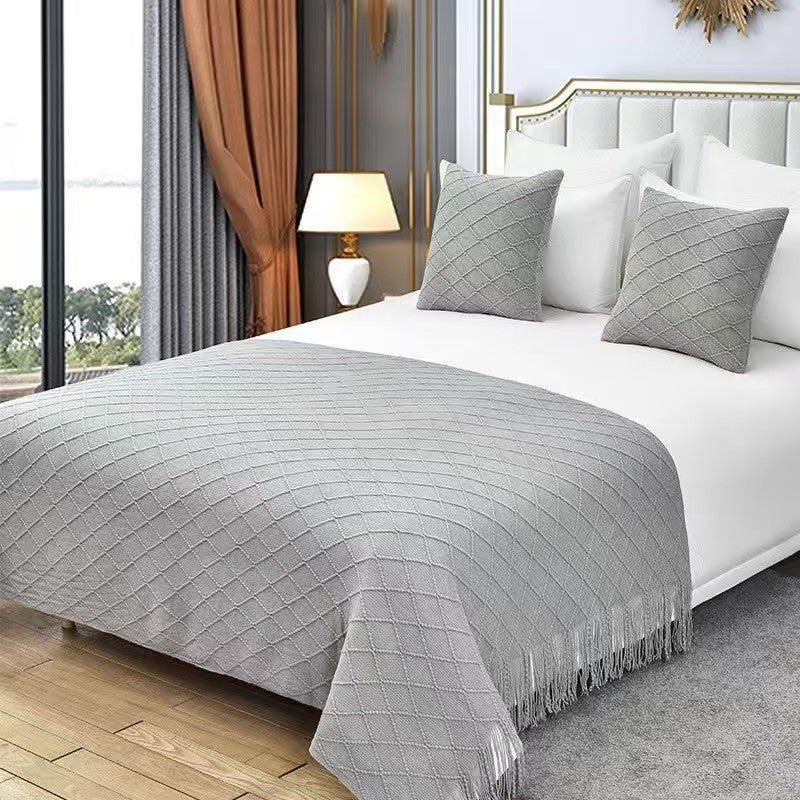 Textured Woven Throw Blanket Kalsten