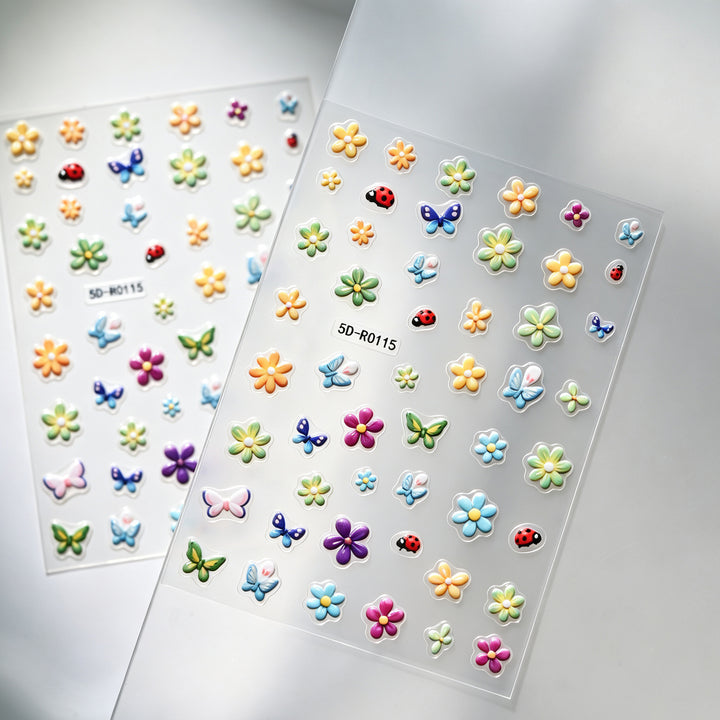 Decorative 3D Floral and Butterfly Nail Art Charms