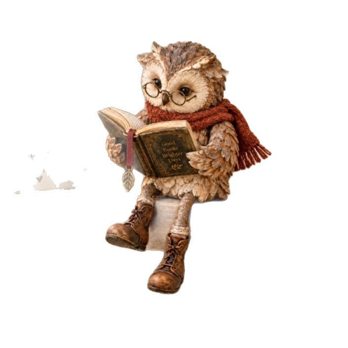 Figurine Reading Owl Kalsten