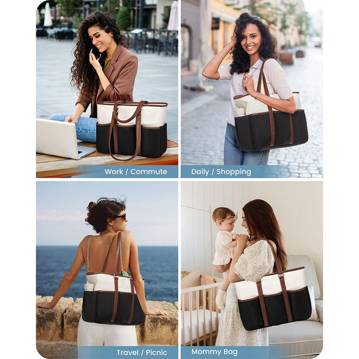 Spacious everyday tote bag with practical outer pockets Kalsten