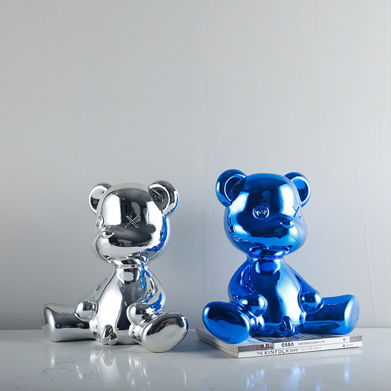 Decorative Glossy Bear Figurine