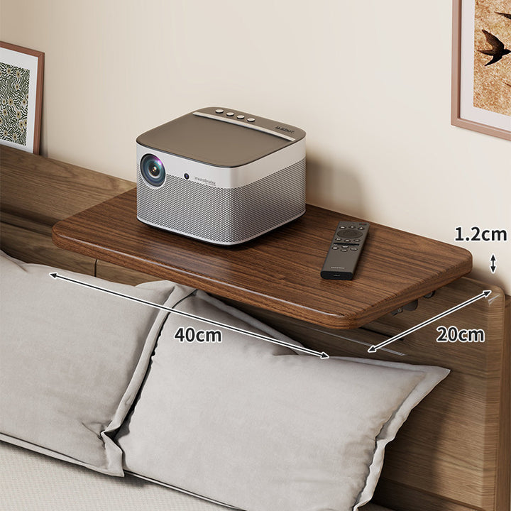 Wall-Mounted Slim Floating Headboard Shelf with Rounded Corners and Concealed Brackets
