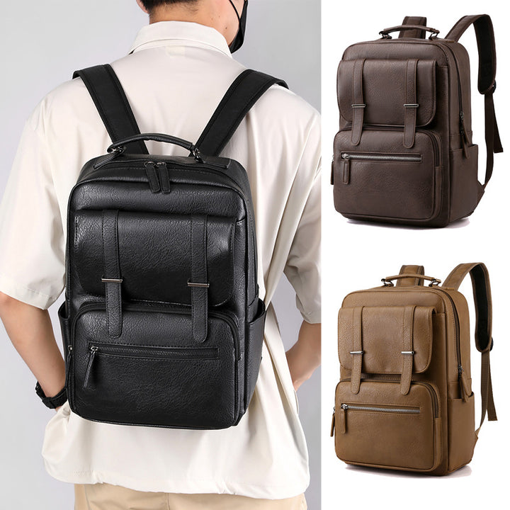 Elegant Leather Laptop Backpack