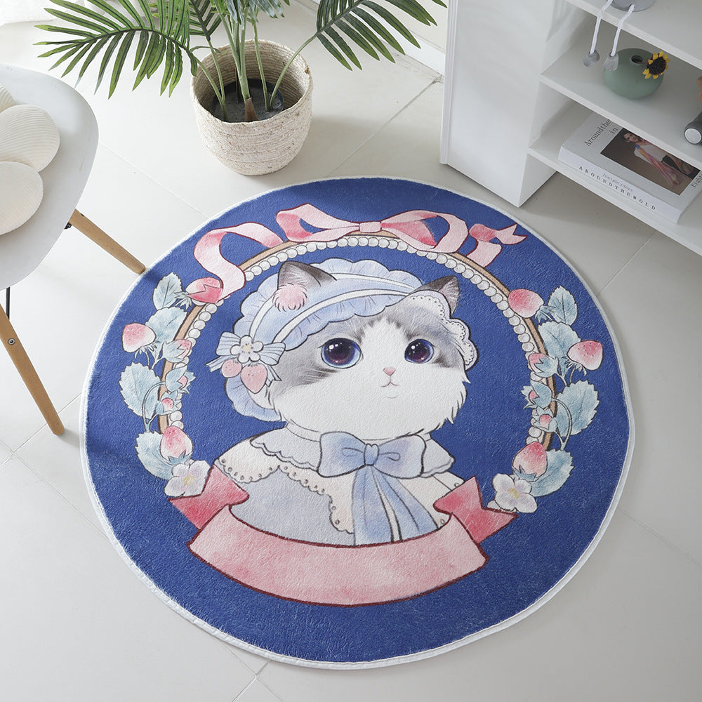 Cat-Themed Round Area Rug Kalsten