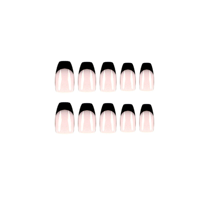 Artificial nail tips with high gloss black Kalsten