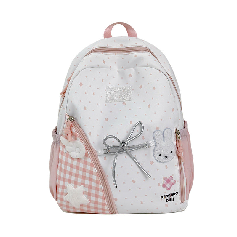 Cute Illustrated Star-Print Backpack Kalsten