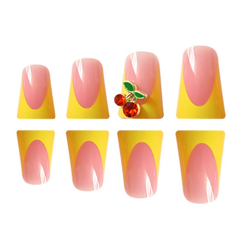 Chic Floral Accent Press-On Nails Kalsten