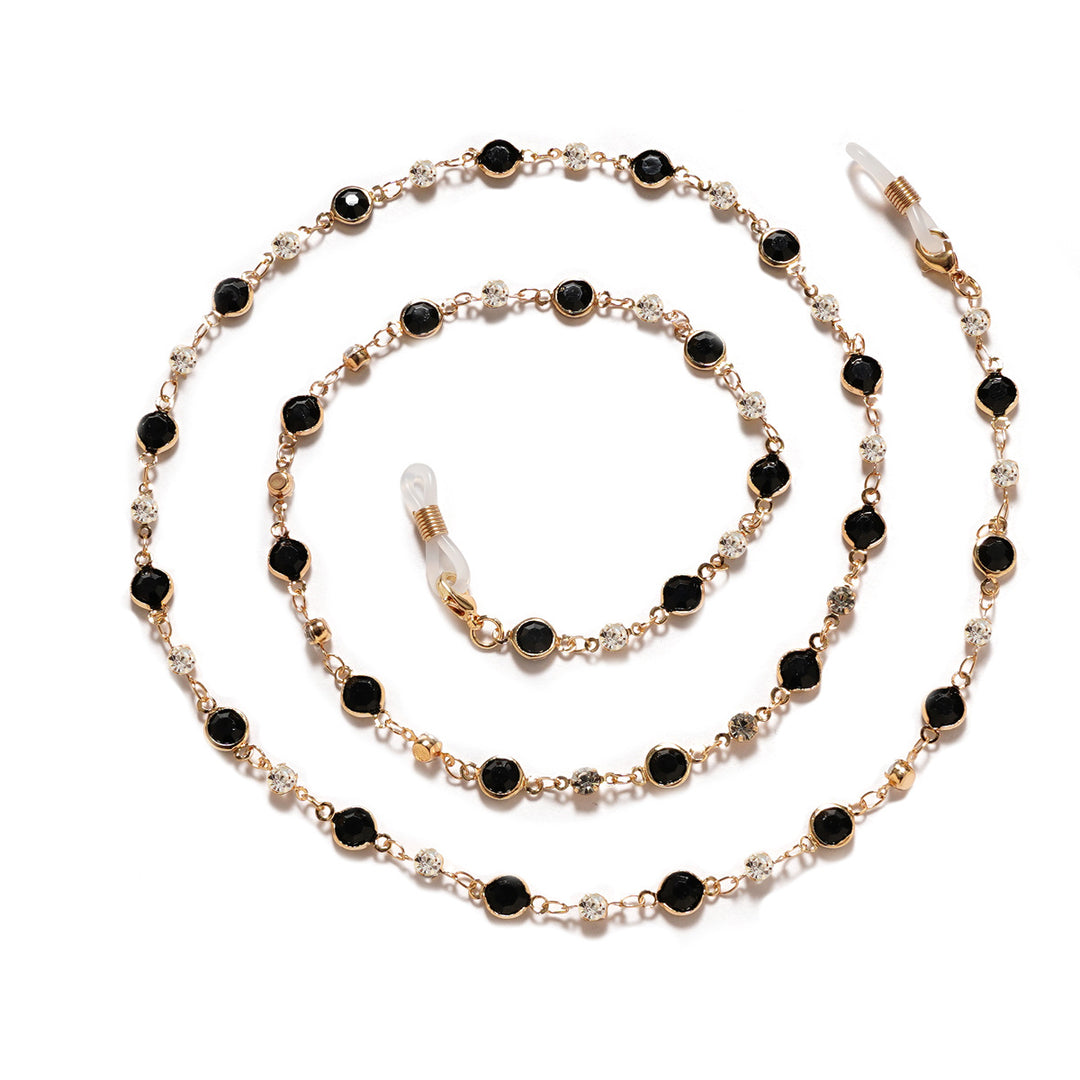 Elegant Rhinestone and Gemstone Eyewear Chain kalsten
