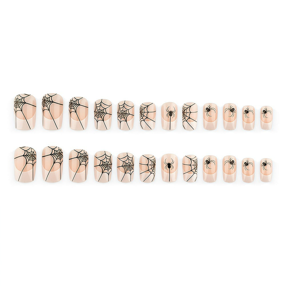 Halloween Artificial Nails with Spider and Web Design Kalsten