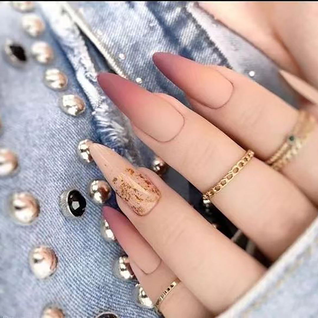 Artistic Stiletto Press-On Nail Set with Ombré Design Kalsten