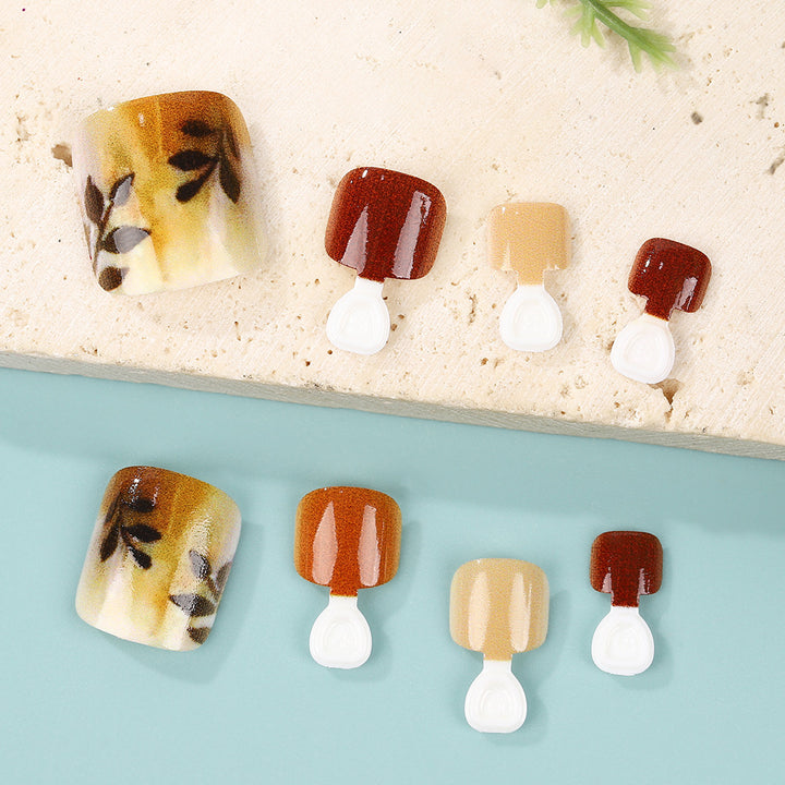 Artificial nail set with flower embossed design Kalsten