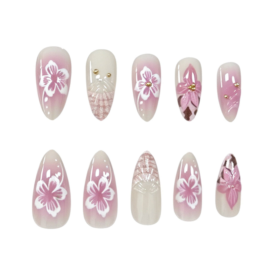 Artistic Floral Nail Enhancements Kalsten