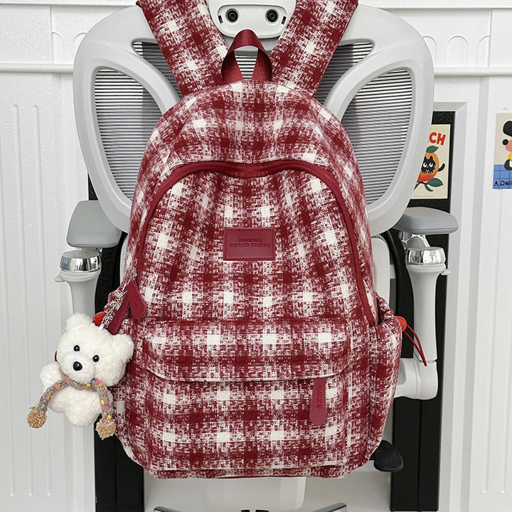 Stylish Vintage Plaid Backpack Kalsten