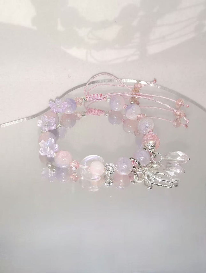 Handmade Floral Bead Charm Bracelet Kalsten