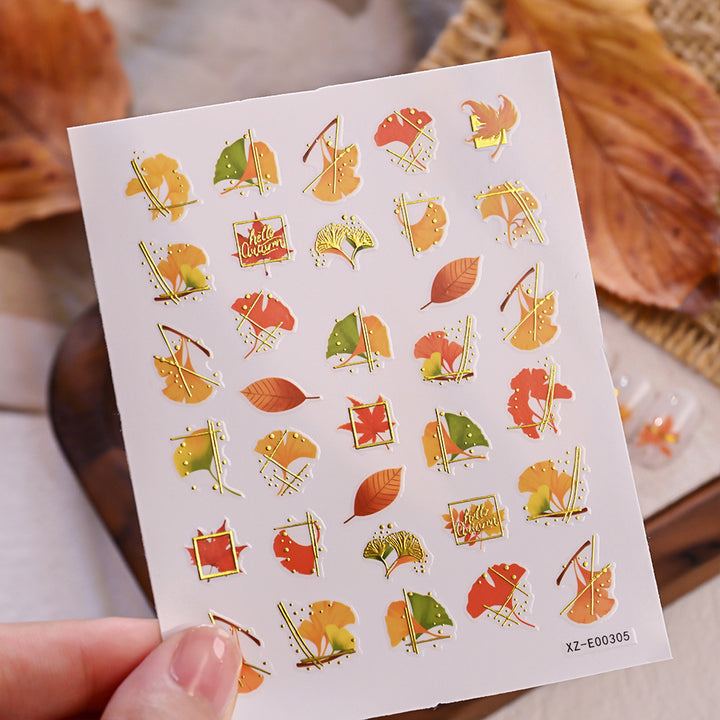Autumn Leaf Nail Art Stickers