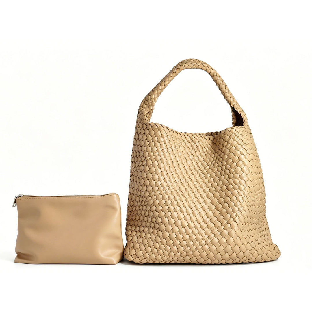 Textured Braided Tote Bag Kalsten