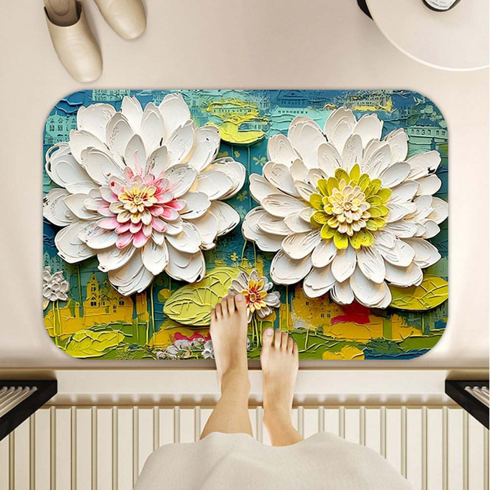 Floral Design Area Mat