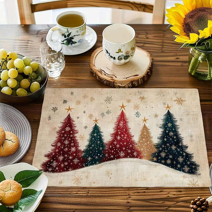 Festive Christmas-Themed Kitchen Mat