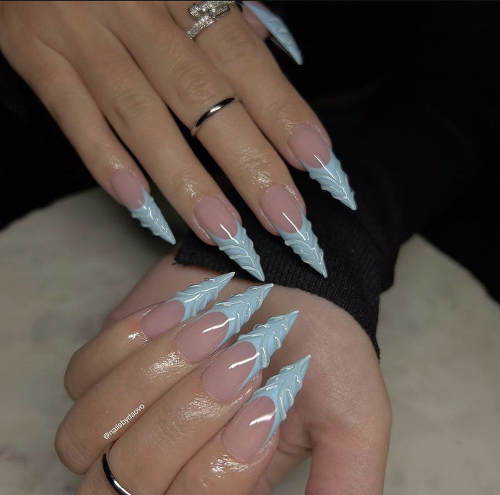 Artistic Leaf Design Press-On Nails Kalsten