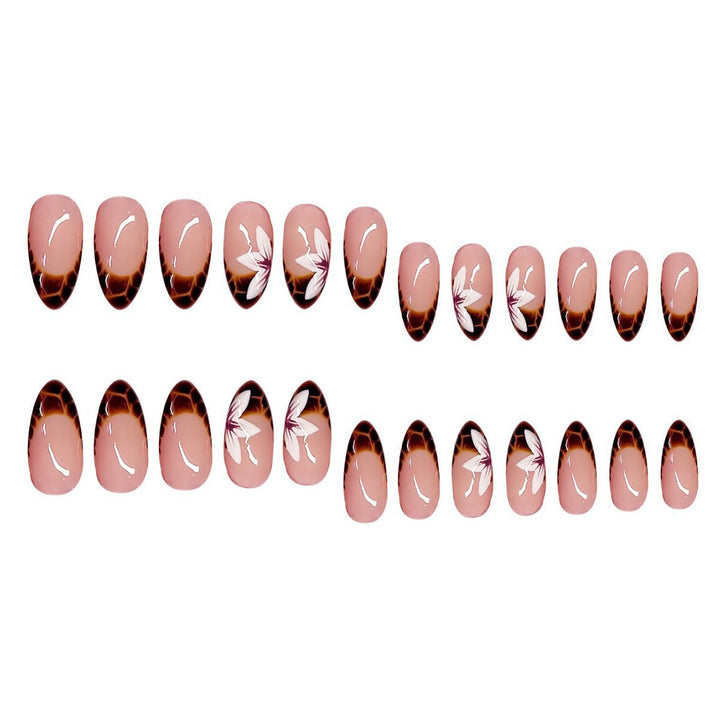 Floral and Geometric Press-On Nail Art Kalsten