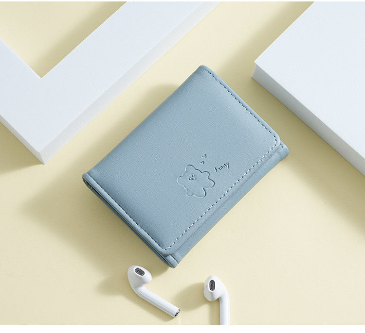 Cute Leather Tri-Fold Wallet Kalsten