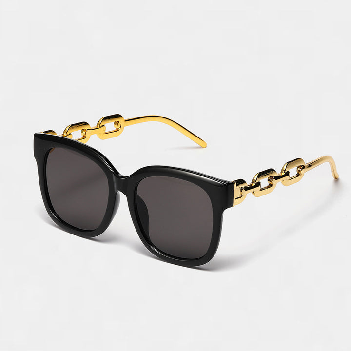 Ladies fashionable oversized sunglasses with luxurious chain frame Kalsten