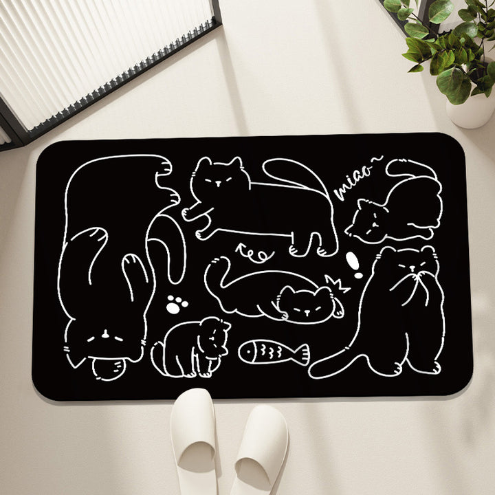 Decorative Bunny-Themed Area Mat
