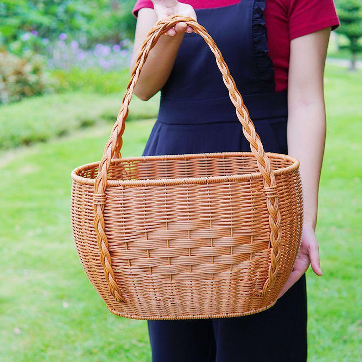 Handwoven Natural Wicker Storage Basket Kalsten
