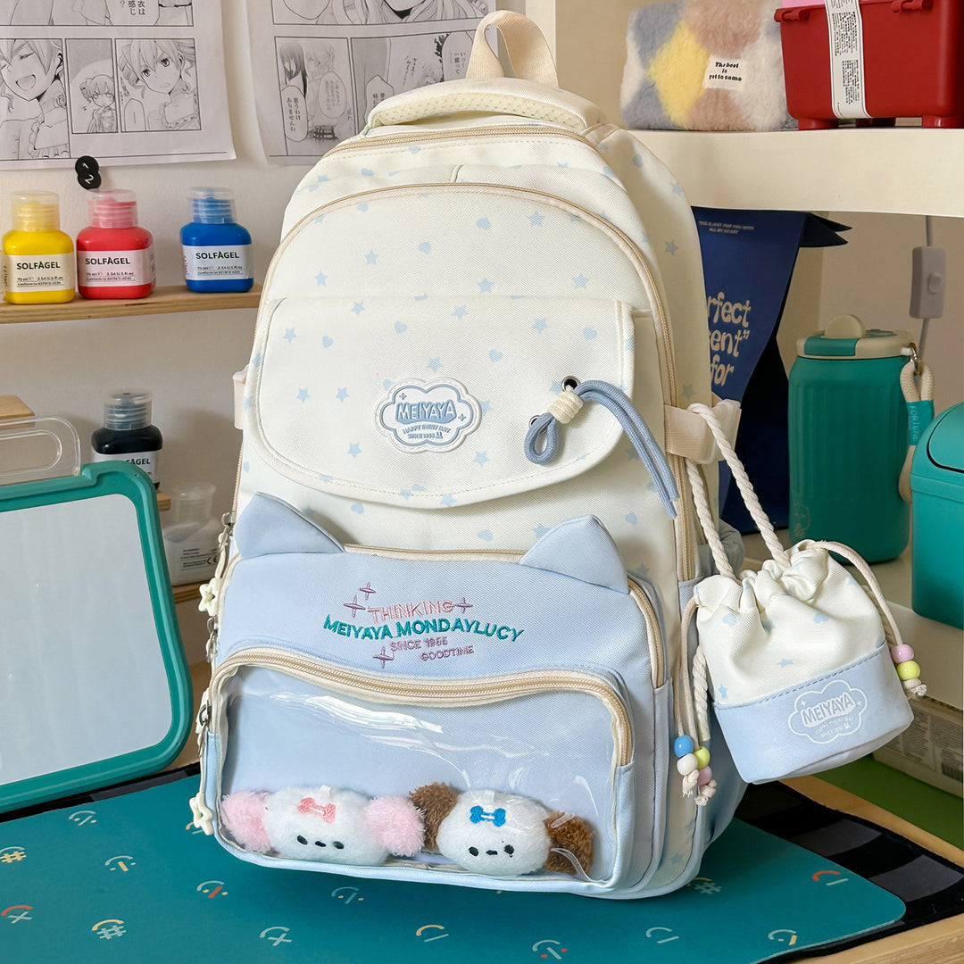 Stylish Water-Resistant Star-Patterned Backpack Kalsten