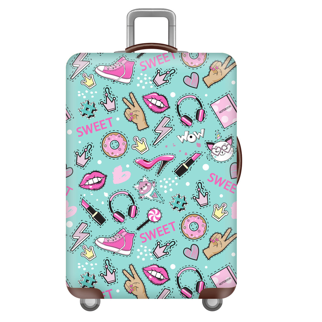 Unisex hard-shell suitcase with funny monster design Kalsten